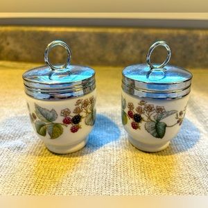 Rare* Royal Worcester egg coddler set in ‘Lavinia’